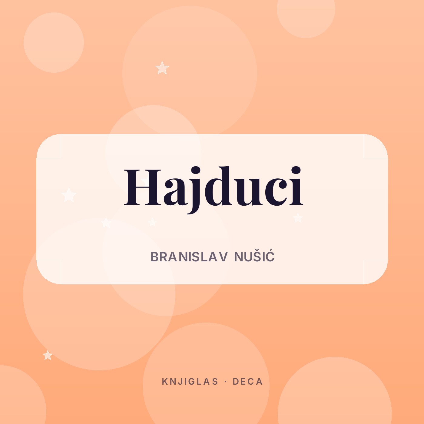 Hajduci — Branislav Nušić